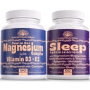 Doğal Uyku Yardım Kompleksi Magnezyum Sche - Premium Sleep Support Supplement ve Magnezyum Supplement - ABD'de Yapılan Bir Ay Supply