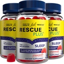 Bach RESCUE PLUS Melatonin Sleep Gummies, Natural Strawberry Flavor, Sleep Aid, Dietary Supplement, Vegan, Gluten-Free, No Yapay Flavors, Colors or Sweeteners, 3 Pack, 180 Count Total Flavor, 3 Pack, 180 Count Total Flavor, Vegan,