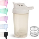 D.Y.A 16oz Shaker Şişe,Leak Protest Sports Shaker Cups for Protein Shakes,Shake Şişe for Pre Workout and Travel To Go,BPA Free & Easy Clean Protein Shaker Şişe,Grey