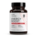 Dr. Mercola Pure Power Energy Boost, 30 Hizmet (30 Capsules), BTC + B12, Diyetsel Tamam, Fiziksel ve Zihinsel Enerji, Non-GMO