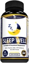 Potent Garden Sleep Well Sleep Aid Contains Melatonin Valerian Root L-Theanine GABA & More, Natural Sleep Aid Non-Habit Forming Sleep Aids for Adults with 60 Veggie Caps