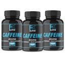 FXSUPPS Caffeine 200mg Pills (3-Pack, 600 Capsules) – Fast-Acting Energy Support Supplement for Men and Women | Supports Focus, Alertness & Metabolic Function Naturally
