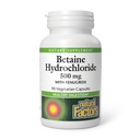 Natural Factors, Betaine HCL 500 mg, Supports Healthy Digestion and a Healthy Microbiome, 90 capsules (90 servings)
