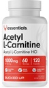 Bucked Up Acetyl L-Carnitine 1000 mg Per Service, Supports Brain Function Essentials (60 Hizmet, 120 Capsules)