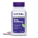 Natrol Biotin 10000mcg, Supplement for Healthy Hair, Skin and Nails for Those Low in Biotin, Plus Energy Metabolism Support, 200 Tablets, Up to a 200 Day Supply
