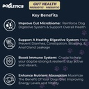 Gut Health Probiyotik & Prebiyotik - 90ct Support Stomach Microbiome, Ob Digestive Problems, Reduce Anal Gland Issues, improve Immune Function and General Energy