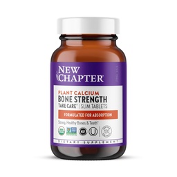 Yeni Bölüm Kalsiyum Tamamı - Bone Strength Organicuba with, Magnezyum D3+K2, Bone Health için 70+ Trace Minerals, Gluten Free, Easy to Swallow Slim Tabletleri - 120 Kont
