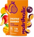 Erkekler ve Kadınlar için Kreval, Vegan, Gluten-Free, Non-GMO, Gluten-Free, Non-GMO, 1.5g of Kretine per Gummy - 45ct (45 Kont, Mango Passionfurt)