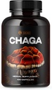 SIRUNES Mushroom Supplement Chaga Mushrooms Capsules 100 Count – 1000mg Natural Organic Mushrooms with Chaga Mushroom Powder – Antioxidant Supplement for Immune Support, Energy Boos