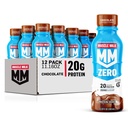 Muscle Milk Zero protein Shake, Chocolate,20g protein, Zero Sugar, 100 Calories, Kalsiyum, Vitaminler A, C & D, 4g Fiber, Enerjilendirme Snack, Workout Recovery, Ambalaj Vary,11.16 Fl Oz (Pazar 12)