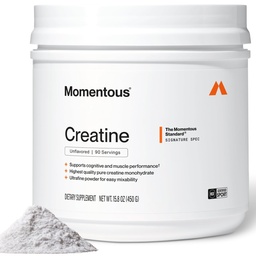 Momentous Kretine Monohidrat Toz - Kretine Toz - Erkekler ve Kadınlar için Güçlü, Lean Kas, & Recovery - NSF Spor için Onaylandı - Oda başına 5 g - 90 Hizmet