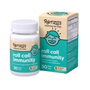 Renzo's Roll Call Immunity - Dissolvable Kids Immune Support Supplement with IMMUSE Postbiotic, Sugar-Free Kids Vitamins, 30 Orange-Flavored Melty Tabs