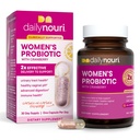 Daily Nouri Probiyotiks for Women | Vaginal Health + Urinary Tract Support | Vaginal pH & Microbiome Balance | 5 Klinik olarak Studied Strains + Cranberry & Omega | 30-Day Supply