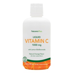 NaturesPlus Liquid Vitamin C - 1000 mg, 30 fl oz - with Lemon Bioflavonoids - Vegetarian, Gluten Free - 30 Servings