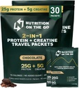 Go Whey proteini, 25g proteini + 5g Tinatine – Single-Serve Travel Protein Toz – Chocolate (30-Pack)