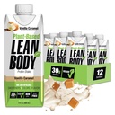 Lean Body Ready-to-Drink, Plant-Based Vegan Vanilla Caramel protein Shake, 30g Protein, Yapay Flavors, Sweeteners veya Colors, Non GMO, Gluten Free, Premium Pea & Rice