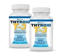 Mutlak Beslenme Tiroid T3 Kadın ve Erkekler için Radikal Metabolik Destek, Enerji ve Odak, Sağlıklı Tiroid Fonksiyonu, Doğal Formula, Non-GMO, No Caffeine, 2 Pack 60 Hizmet, 120 Capsules