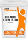 BulkSupplements.com Tinatine Ethyl Ester HCl Toz - Kretine Ethyl Ester Toz - Unflavored & Gluten Free, 3g per Service, 250g (8.8 oz) (Polonya Supplement, Kretine Ethyl Ester Toz - Unflavored & Gluten Free, 3g)