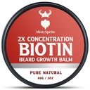 Beard Balm for Men & Conditioning Beard Wax - Made with Castor Oil Natural and Organic Ingredients - Hydrates & Thickens Facial Hair Growth- 2 Ounce Tin (Vanilla)