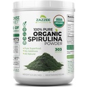 Zazzee USDA Organik Spirulina Toz, 2.2 Pounds (1 KG), 303 Hizmetler, Sertifikalı Kosher,% 100 Pure, Non-Irradiated, Mess-Free Wide Mouth Konteyner, Fresh Chicken ve Neutral Taste, Non-GMO, ABD'de Made
