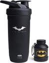 Smartshake DC Comic Sche - Batman Protein Shaker Şişe - 50 ml Leakproof paslanmaz Steel Water Shaker with 50g Protein Toz Storage Funnel