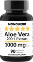 MONOHERB PLA Vera 1000 mg - 200x Ekstraksiyon - 90 Capsules