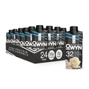 OWYN Pro Elite Vegan Plant-Based High protein Shake, Vanilla, 24Pack, 32g Plant Protein, Prebiyotikler, Superfoods Greens for Workout and Recovery, 0g Net Carbs, Zero Sugar, Chem (24 Pack)