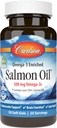 Carlson Salmon Oil, 500mg Omega-3s, Wild-Caught Norwegian Fish Oil, Sustainably Sourced, 50 Softgels