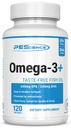 PEScience Omega-3+, 440mg EPA and 240mg DHA Fish Oil Supplement, Easy to Swallow Small Size Softgel, No Taste, 60 Servings, 120 Capsules