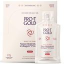 ProT Gold Liquid Collagen Protein Shot, 17g Clear protein Nano-Hydrolyzed Grass Fed Collagen, 2g Arginine for Yara Desteği, Gluten Free, Sugar Free, 0g Carbs, Non GMO, Berry, 1 fl oz, 24 Pack