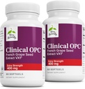 Terry Doğal Klinik OPC Ekstra Güçlü - Cardiovascular Health & Focus Support - Grape Tohum Taklit ile Tamam - Immune Support Supplement - 60 Softgels (Pack of 2)