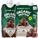 Tamamen Inspired Organik Protein Shake, Decadent Chocolate (12 Pack) - Plant-Based RTD Beslenme Protein İçgörüleri - Zero-Sugar & Gluten-Free Meal Yenileme Sıvı Protein Sıvı Protein