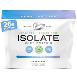 Kasbah Çölü-Fed Whey Protein Isolate, All Natural Hormon Free Pasture Yükseltd, Whey Isolate Protein Toz for Men and Women, Clean, Non-GMO & Gluten-Free Isolate protein - Unflavored, 2lb