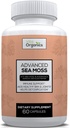 Gelişmiş Deniz Moss, deniz moss gelişmiş formülü, prim deniz mosss takviyesi, deniz moss hapları, denizmozs takviyesi, İrlandalı Deniz Moss Capsules & Organik Bladderwrack & Burdock, & Black Pepper Extract, Seamoss