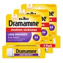 Dramamine All Day Less Drowsy, Motion Hastaness Relief, 8 Count, 3 Pack