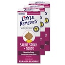 Little Remedies Sterile Baby Saline Nasal Mix ve Drops, Newborns to Relieve Thingsy and Kuru Nos, 0,5 Fl Oz, 3 Paket