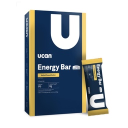 UCAN Energy Bars | Low Sugar, Low Calories | Gut Friendly, Caffeine-Free, Vegan, Non-GMO, No Soy, Keto Friendly | Running, Cycling, Fitness, Pre & Post Workout | Salted Peanut Butter 12 Count