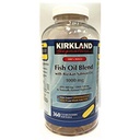 Kirkland Signature 100% Wild Fish Oil Blend with Wild Alaskan Salmon Oil 180 EPA 120 DHA 1000mg - 360 Enteric Softgels