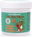 CuteBone Pet Eye Wipes 120 Count - Gentle and Soothing Eye Cleaning Wipes for Dogs and Cats, Removes Dirt, Tear Stains, and Debris, Prevents Eye Infections, Natural Ingredients, Safe and Easy to Use