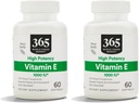 365 by Whole Foods Market, Vitamin E High Potency 1000 Iu, 60 Softgels (Pack of 2)