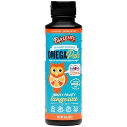 Barlean'ın Omega Pals Eye Health Liquid, Tangerine Flavored Omega 3 for Kids, Fish Oil Supplement with 500 mg of EPA & DHA Plus Lutein & Zeaxanthin Vitamins for Blue Light Support, 8 oz