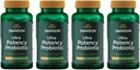 Swanson Ultra Potency Probiotic Digestive Health Immune System Support 66 Billion CFU Prebiotic NutraFlora scFOS 60 DRcaps Veggie Capsules (Caps) (4 Pack)
