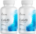 Infüzyonlar En Güçlü Saf CoQ10 600 mg 200 Capsules Yüksek Abhidrasyon Gluten Free Non-GMO (2)