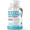 Nature's Fusions NMNH (NMN Supplement Alternative) (Dihidrotinamid Mononüotid) 125 mg - 25 Times More effective Than NR & NAD + - NAD + 10 Times - 30 Count (30 Hizmet)