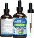 Pet Wellness Kidney Cats için Altını Destekliyor - Sağlıklı Çocuk Fonksiyonlar, Akışkanlar Denge, Enerji Seviyeleri, Rehmannia, Dong Quai - Veterinarian-Formated Herbal Supplement 4 oz (118 ml)