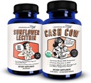 Legendairy Milk Sunflower Lecithin + Cash Cow, Süt Artışı için Emzirme Supplements - Pişman Süt Üretimi için Lacithin + Nakit İnek, Fenugreek Free