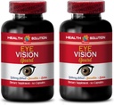 Vitamins for Eye Care - Maximum Vision Support - Promotes Healthy Vision - l-Taurine Supplement, Lutein, Bilberry Fruit, Grape Seed, Quercetin Dihydrate, L-Taurine, Vitamin A Pills, 2 Bot 120 Caps
