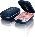 DUBSTAR Küçük Pill XS, Küçük ve Küçük Pills için Pill XS, Portreatif Pretty Pill XSs for Large Pills, Cuts Vitamins Tabletleri Purse Pocket (Pill XS, Blue)