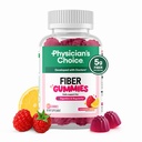 Doktor'un Seçim Fiber Gummies for Digestive Health & Regularity - Raspberry Lemon Flavor - Şeker Eklenme & Vegan - Doğal Chicory Root Prebiyotik Fiber - Yetişkinler için Günlük Gummy, Women & Men - 60CT