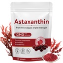 Astaxanthin 12 mg, 120 Softgels, Premium Astaxanthin Antioksitler ile Antioksi Aktivite, Destekler Göz, Skin Health, Immune, Internal Circulation